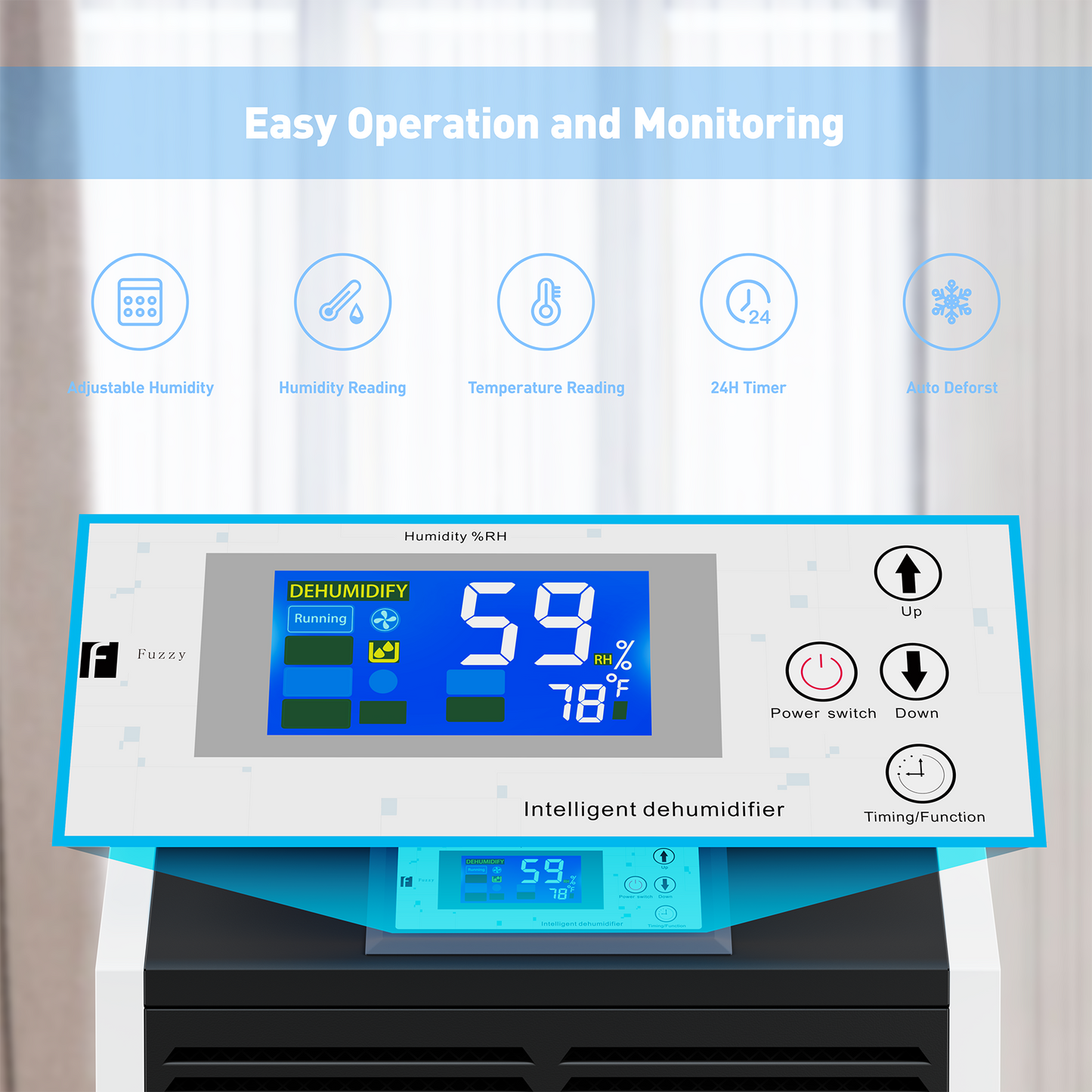 232 Pints Commercial Dehumidifier for Up to 8,000 Sq. Ft. - Ideal for Basements and Industrial Use