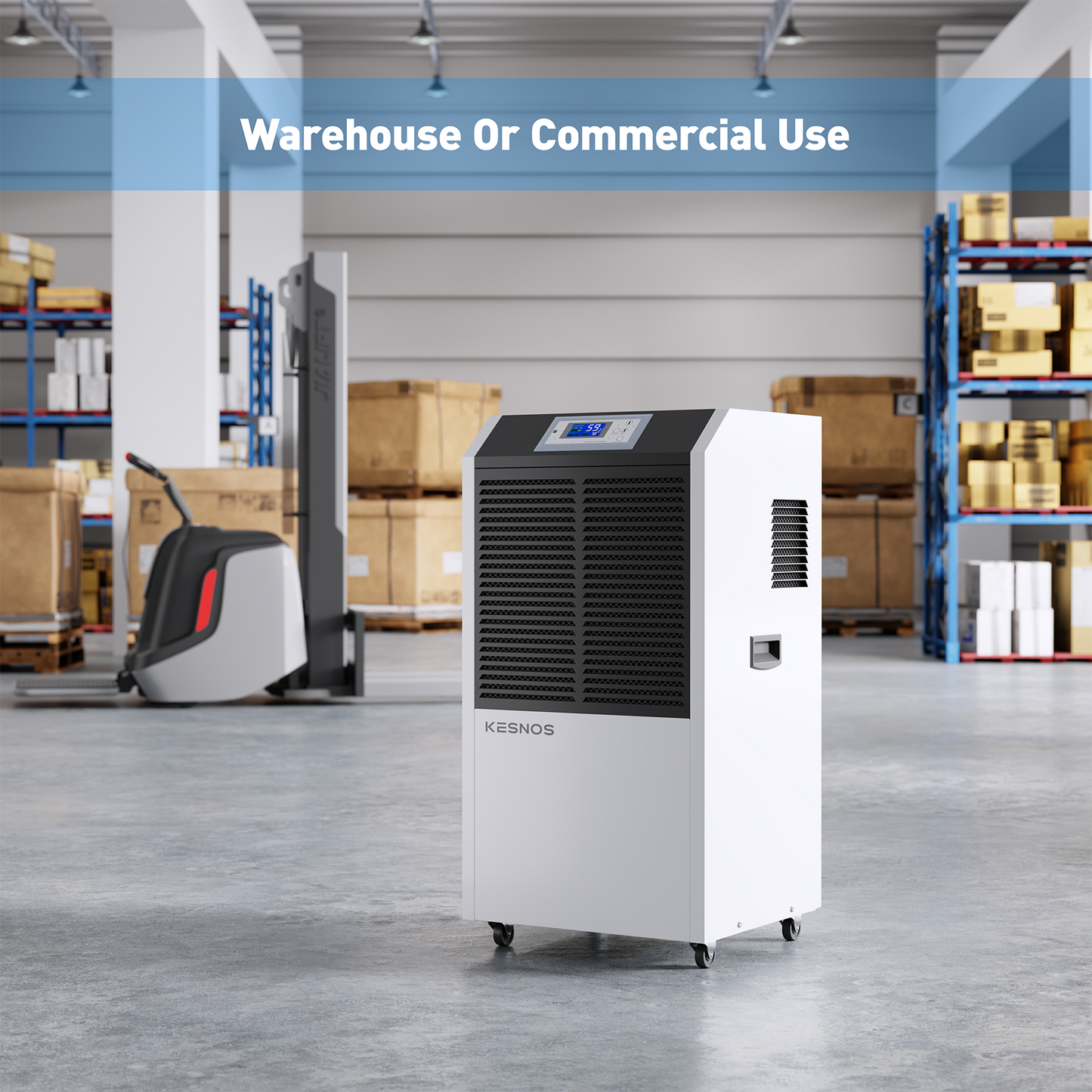 232 Pints Commercial Dehumidifier for Up to 8,000 Sq. Ft. - Ideal for Basements and Industrial Use