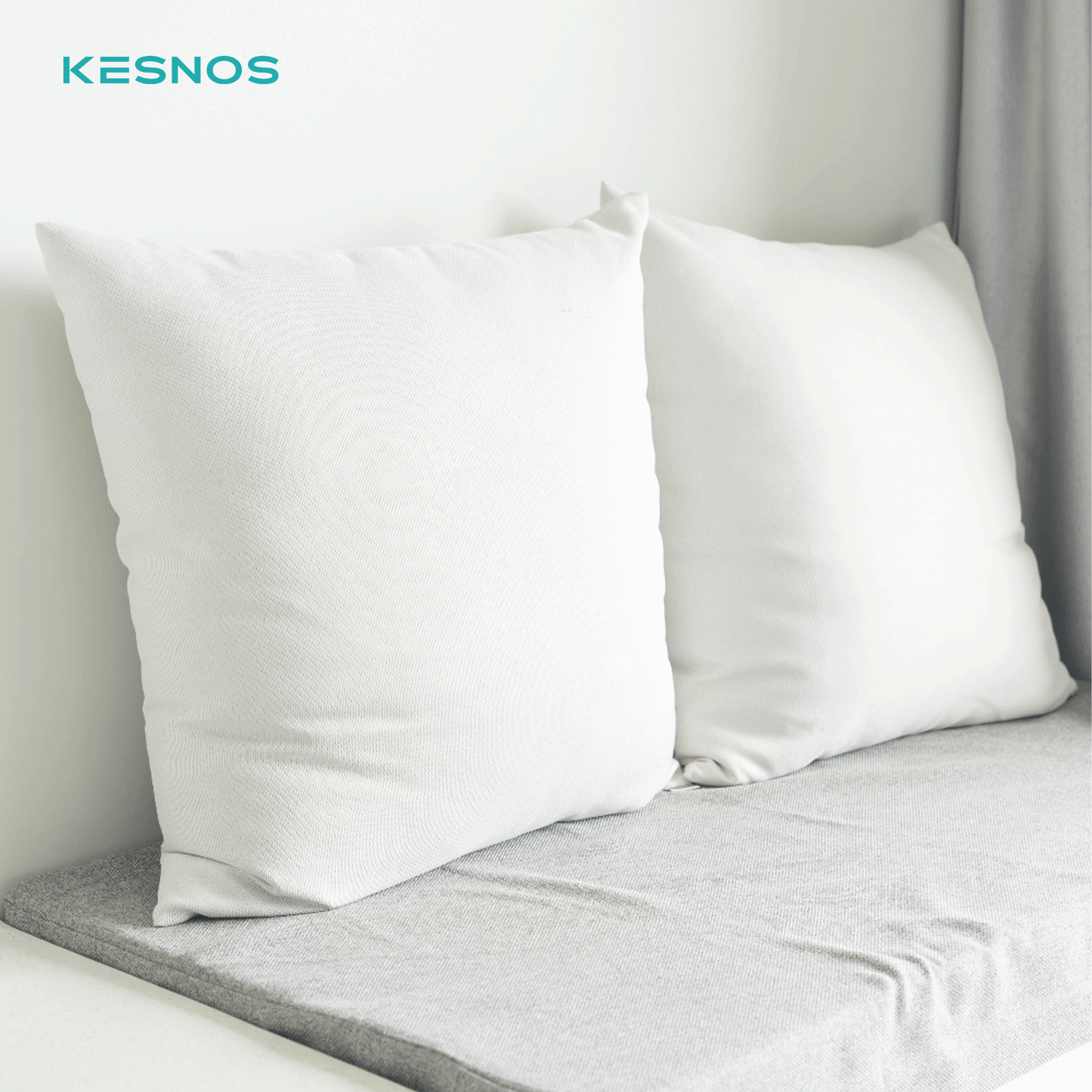 Kesnos Pillow – Soft & Supportive Pillow for All Sleeping Positions, Breathable Cover for Temperature Regulation, Comfortable & Luxurious Sleep, Multiple Firmness Options