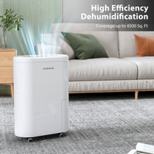 Load image into Gallery viewer, 4500 Sq. Ft Large Dehumidifier for Home and Basement with 6.56ft Drain Hose and 0.92 Gallon Large Water Tank, 24Hr Timer and Auto Defrost Ideal for Large Sized Rooms, Bedrooms, Laundry Rooms