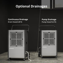 Load image into Gallery viewer, 216 Pints Commercial Dehumidifier with Pump &amp; Drain Hose – 24 Hr Timer for Spaces Up to 8,500 Sq. Ft. – Ideal for Basements &amp; Industrial Use