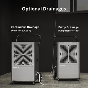 216 Pints Commercial Dehumidifier with Pump & Drain Hose – 24 Hr Timer for Spaces Up to 8,500 Sq. Ft. – Ideal for Basements & Industrial Use