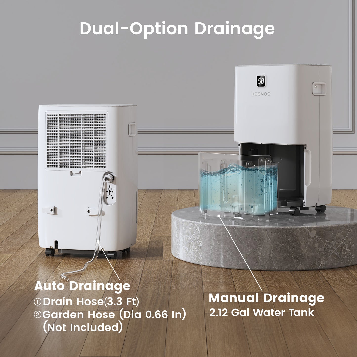 150 Pints Large Dehumidifier | 7,500 Sq. Ft. Coverage | ENERGY Efficient