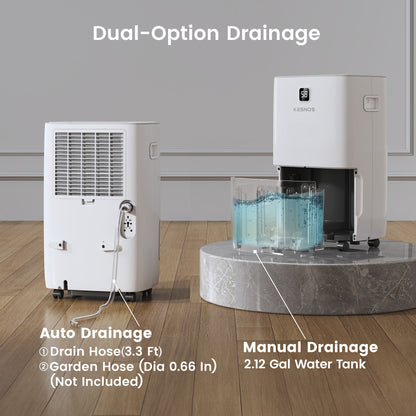 150 Pints Large Dehumidifier | 7,500 Sq. Ft. Coverage | ENERGY Efficient