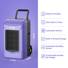 Load image into Gallery viewer, 180 Pints Commercial Dehumidifiers for Large Room or Basements up to 7,000 Sq. Ft, Industrial Large Dehumidifier with Pump and Drain Hose, Powerful Compressor Fast Draw Air (Model: PDGT701BC)