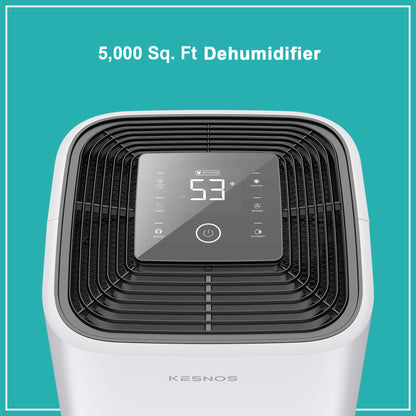 Kesnos 70 Pint Dehumidifiers for Spaces up to 5,000 Sq Ft at Home and Basements PD253D,White