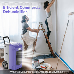 180 Pints Commercial Dehumidifiers for Large Room or Basements up to 7,000 Sq. Ft, Industrial Large Dehumidifier with Pump and Drain Hose, Powerful Compressor Fast Draw Air (Model: PDGT701BC)