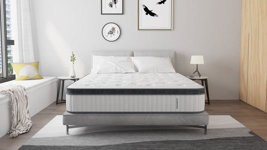 Kesnos Spring Mattress – Comfortable & Supportive Innerspring Mattress for Home, Bedroom, or Guest Use, Durable Design for Restful Sleep