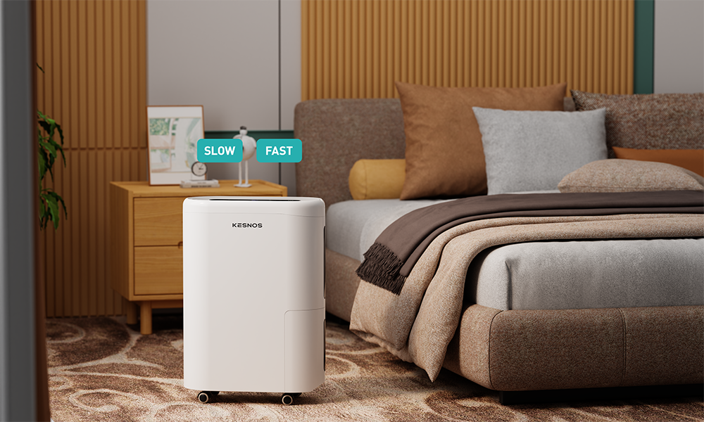 Kesnos 60 pints dehumidifier with adjustable air speed with 