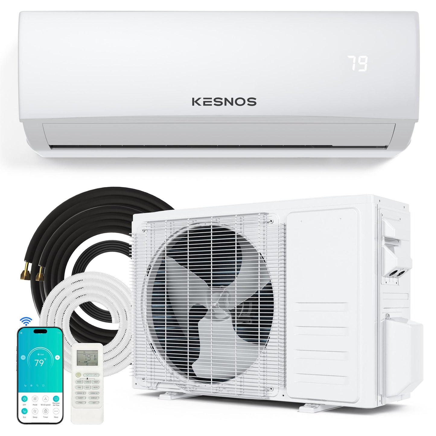Kesnos 12,000 BTU Ductless Mini Split Air Conditioner & Heater
