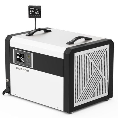 Energy-efficient Kesnos AKE2.5D dehumidifier built for commercial and crawl space applications, Energy Star level.