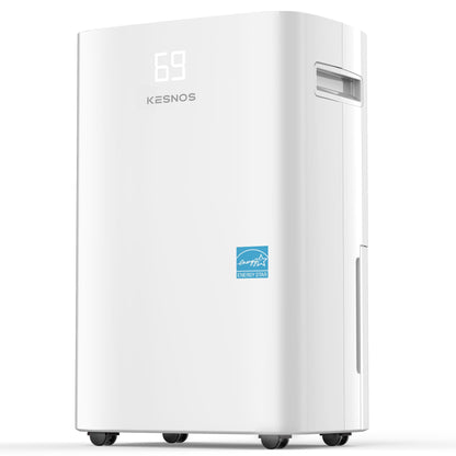 Kesnos PD08A-18 50 Pint dehumidifier front view, ENERGY STAR Most Efficient 2024 model for up to 4500 sq. ft.