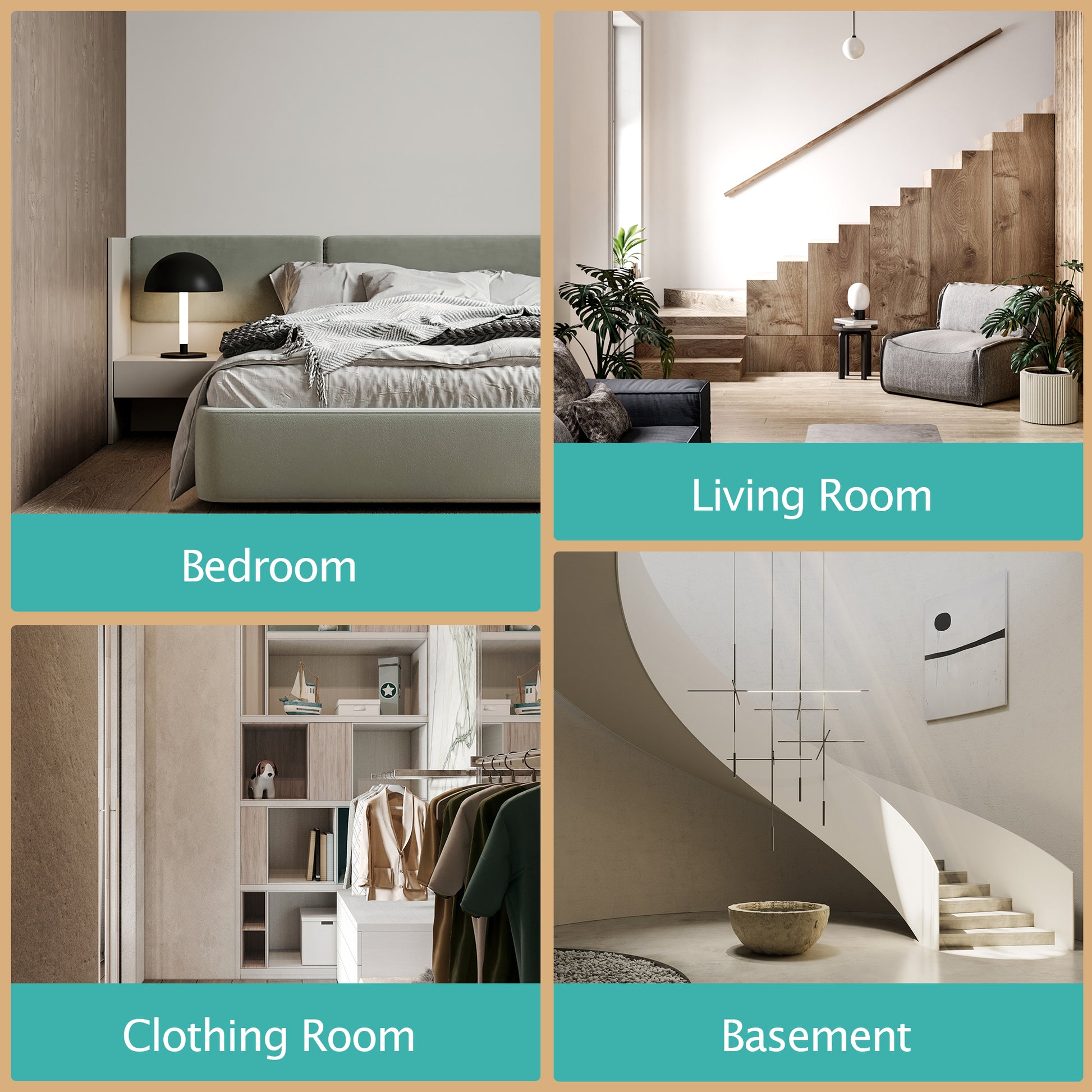 Kesnos PD160A portable dehumidifier in modern home setting, quiet operation ideal for bedroom or living room.